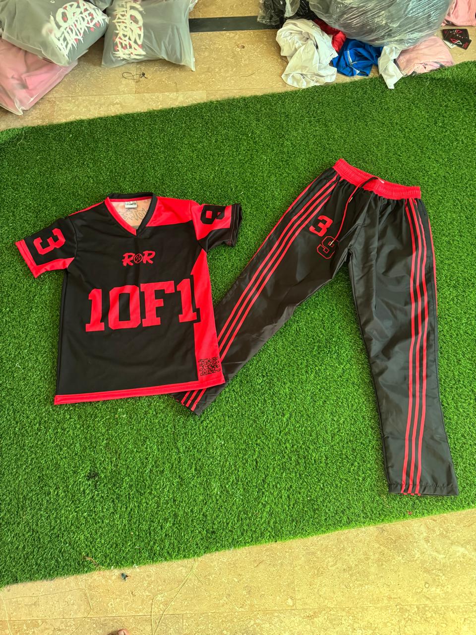 1OF1 Jersey Set (BLACK/RED)